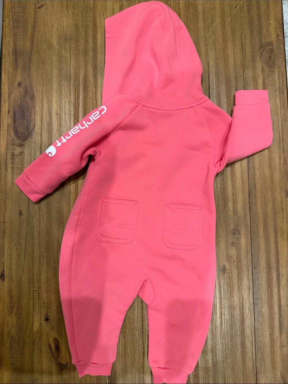 Carhartt 6M Pink Hooded Baby One-Piece Coverall